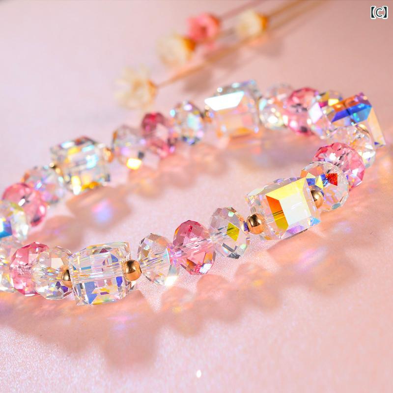 子供用 ブレスレット ガーリー 子供用 クリスタル ブレスレット プリンセス ガール...