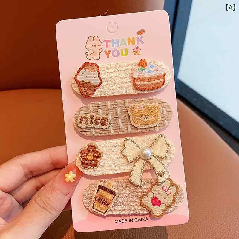 キッズ ヘアピン 女の子用 秋冬 子供用 コーヒー 色の 魔法の スティックの ヘア クリップ 女の子 額の..