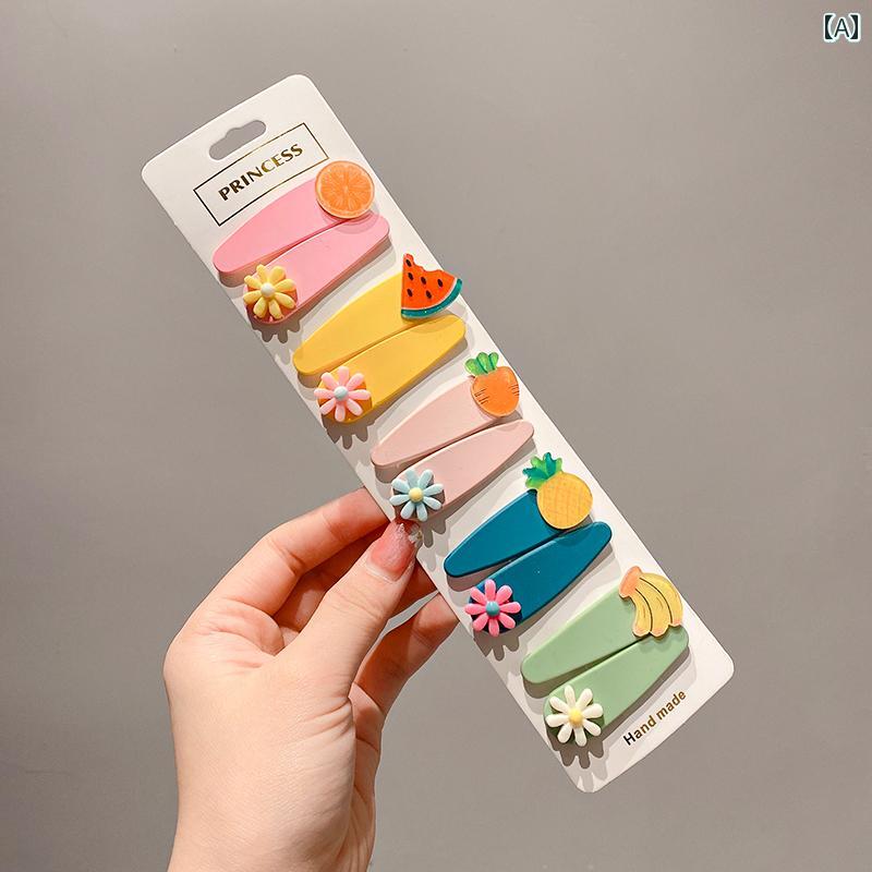 キッズ ヘアピン 女の子用 子供用 ヘア ピン 女性用 夏用 ヘッド ドレス 2024年 女の子用 女の子 かわいい ベビー 前髪 クリップ BB