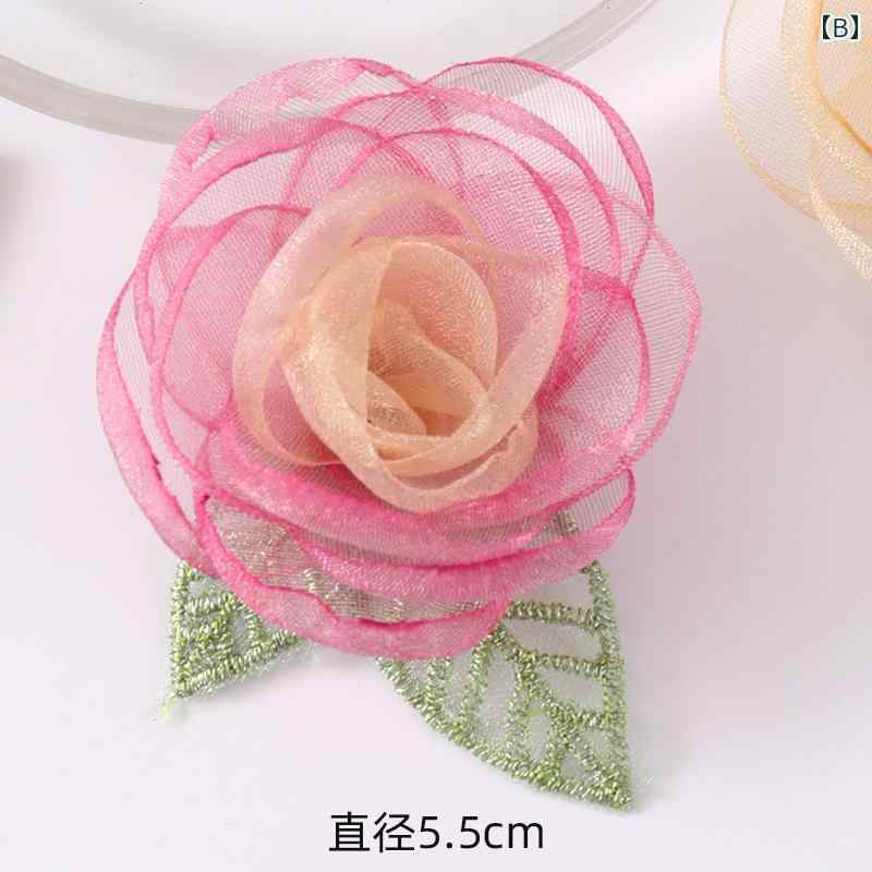 かわいい ブローチ コサージュ Alibabaの 高級 パール 糸 花びら 洗濯 フェアリー...