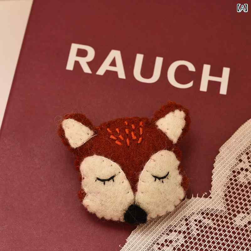 かわいい ブローチ コサージュ ネパール ウール フェルト ブローチ 冬 かわいい ピン コート コサージュ イン