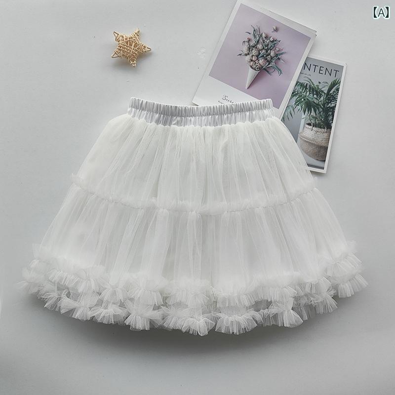 女の子用 スカート かわいい 女の子 スカート ガーゼ メッシュ 子供の プリンセス 小さい さわやか ド..