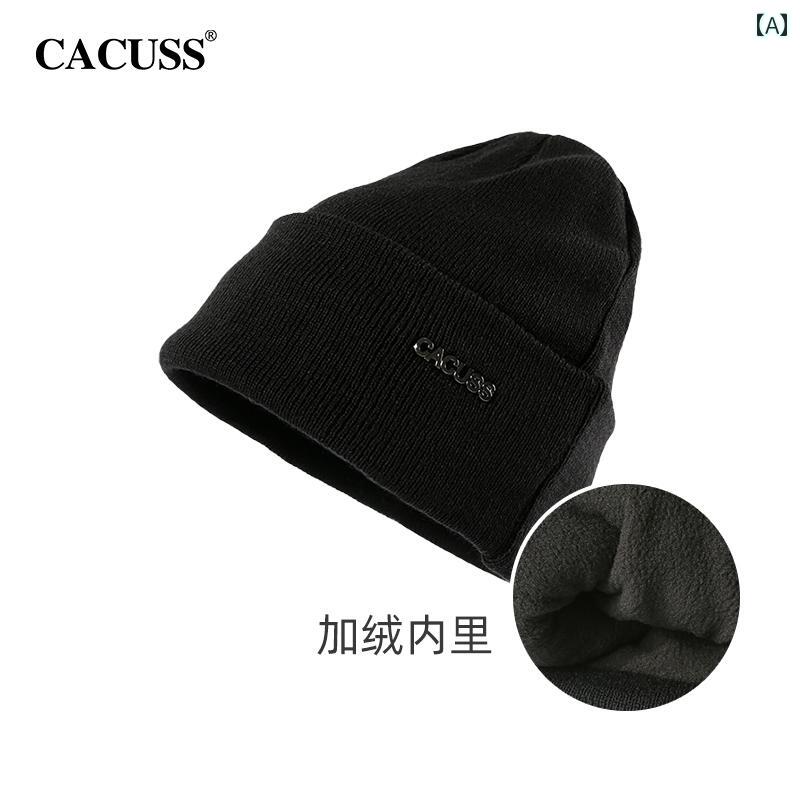ニット帽 帽子 メンズ カジュアル cacuss ウール 帽子 メンズ スカーフ ニット 大きい 頭囲 冬 ファッ..