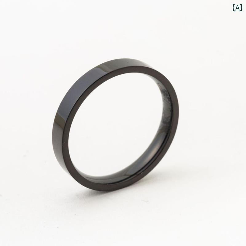 チタン リング チタン 鋼 リング メンズレディース ハイエンド コールド スタイル ブラック カップル 人差し指