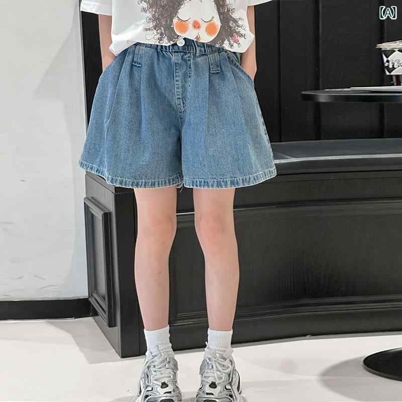 女の子用 おしゃれ ショート パンツ 子供服 女の子 夏 デニムスカート パンツ 2025 子供用 ショート ス..