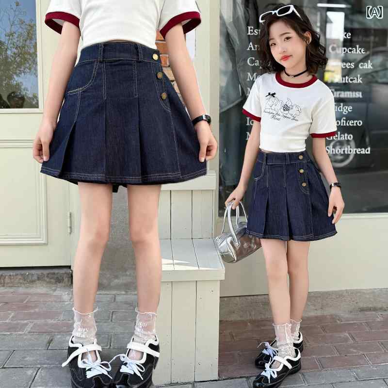 女の子用 おしゃれ ショート パンツ 女の子 デニムショートパンツ 2025 夏服 スタイリッシュな パンツ スカート 子供用 大きいサイズ 韓国 ホット 夏 薄手