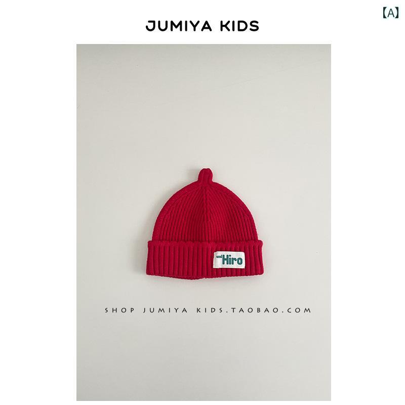 キッズ用 ニット帽 帽子 韓国 ベビー 帽子お しゃぶり 帽子 冬 おしゃれ かわいい 男の子 1歳 子供 耳 保護 ニット ウール