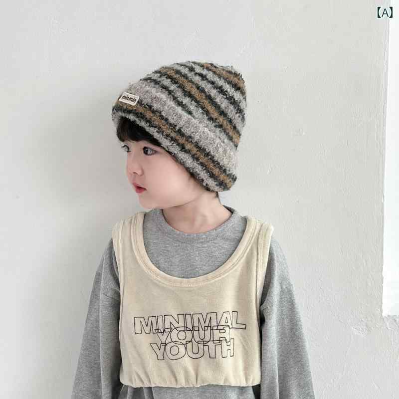 キッズ用 ニット帽 帽子 子供用 帽子 秋冬 男の子 女の子 ウール 韓国 おしゃれ ベビー 耳 当て ニット