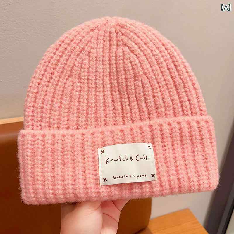 キッズ用 ニット帽 帽子 2024年 新型 子供用 帽子 冬用 暖かい 防風 包 頭 男の子 女の子 無地 韓国 ウ..