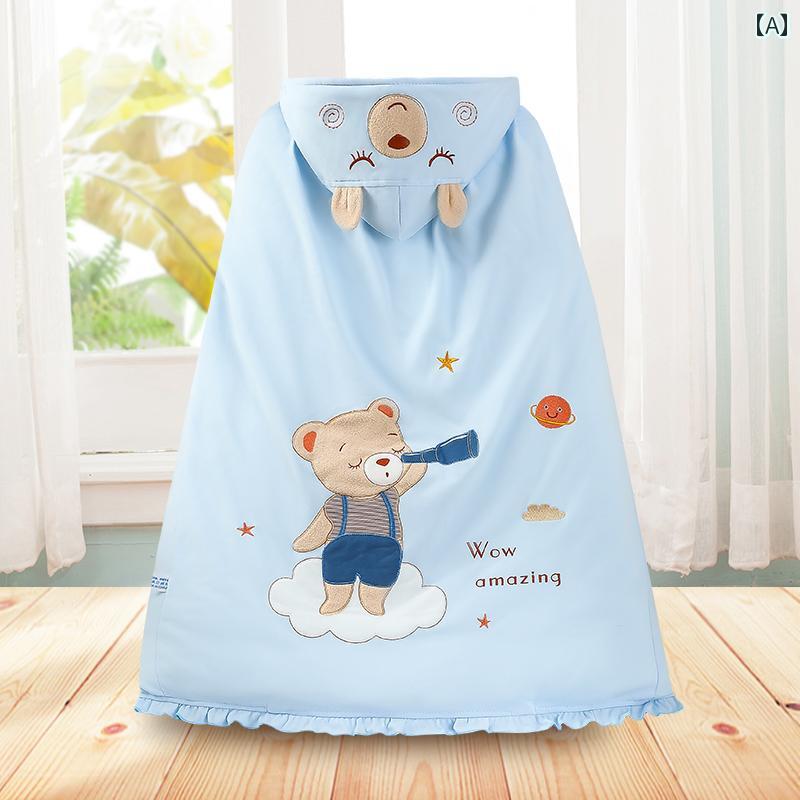 キッズ用 マント 取り外し 可能 ライナー 付き ベビー ケープ 秋冬 春用 両面 コットン 子供用 マント 暖かい 厚手 コート ロング ショール