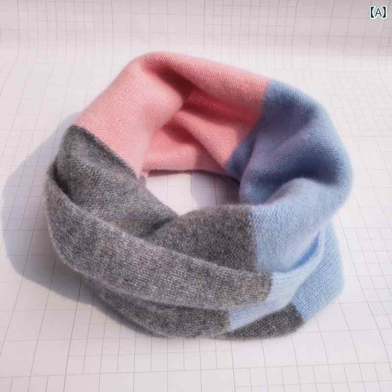 カジュアル ネック カシミヤウール スカーフ メンズ レディースの ストレート プルオーバー ネック カ..