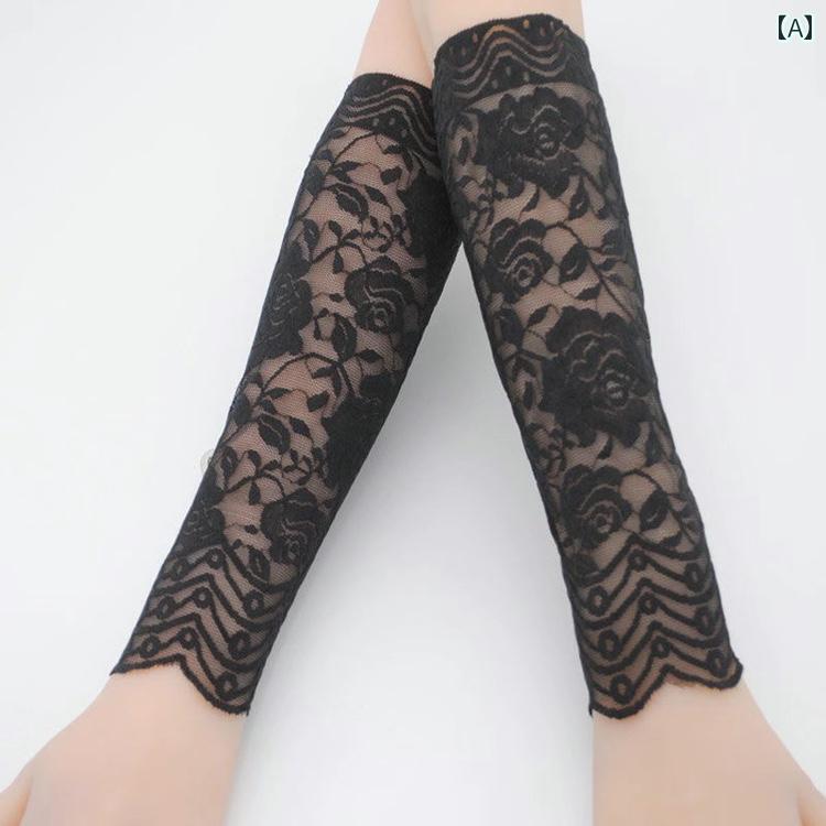 レディース アーム スリーブ 春夏 薄型 リスト ガード 女性用 日焼け防止 スリーブ な 運転と サイクリ..