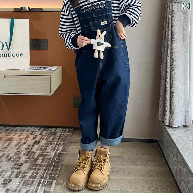 ジャンプスーツ カジュアル 子供用 女の子 デニムオーバーオール スーツ 子供用 パンツ 春 ゆったり 20..