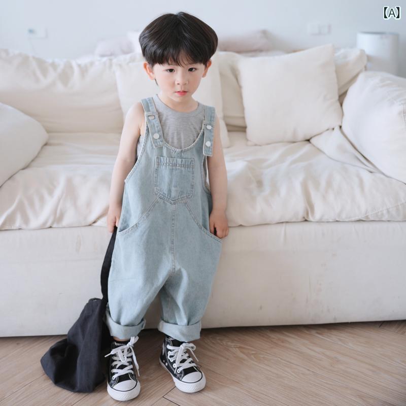 ジャンプスーツ カジュアル 子供用 子供の オーバー オール 夏 2024 ベビー ジャンプスーツ 夏服 男の..