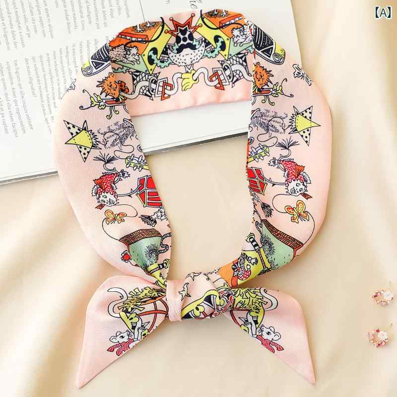 スタイリッシュ レディース スカーフ リボン ハンドル ヘッド バンド シャツ 装飾 リボンで バッグを ..