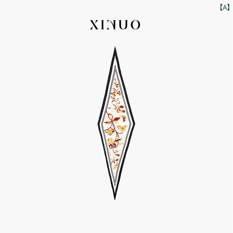 スタイリッシュ レディース スカーフ XINUO 前代未聞の 花 桑 シルクスカーフ レディース 2025 高級 シ..