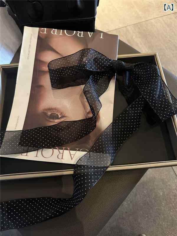 スタイリッシュ レディース スカーフ 水玉 レース 小さい シルクスカーフ レディース 韓国 春夏 な リ..