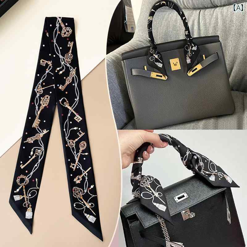 スタイリッシュ レディース スカーフ H ドットブラック キー ツイル スモール シルクスカーフ 100 % シ..