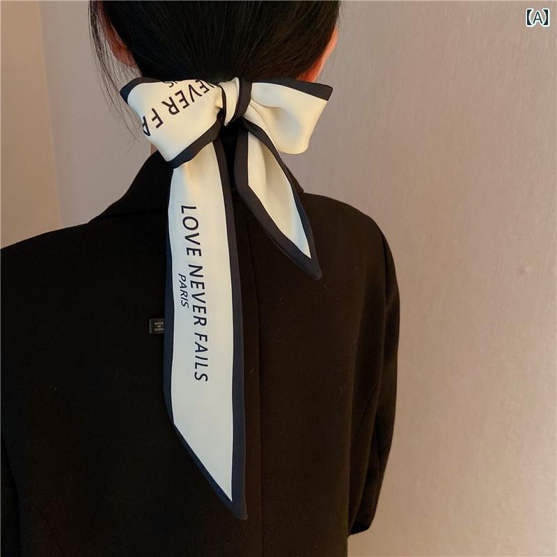 スタイリッシュ レディース スカーフ 長い 小文字の シルクスカーフ 高級 ヘッド バンド フランスの レ..