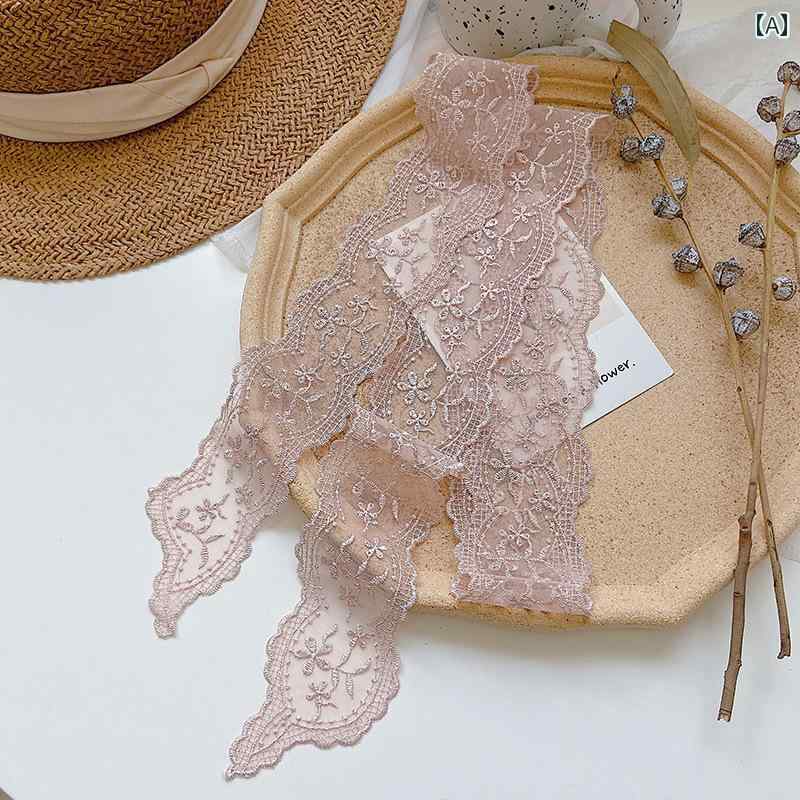 ハイセンス スカーフ リボン バッグ リボン 結び 装飾 レース 小さい シルクスカーフ ヘッド バンド フ..