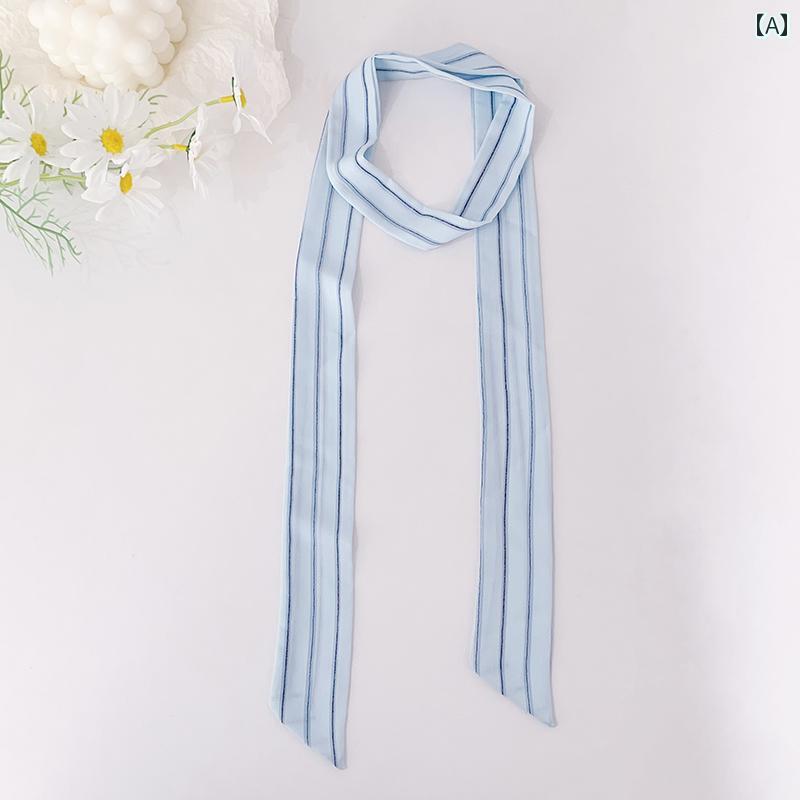 ハイセンス スカーフ リボン Rabn フレンチ 細長い シルクスカーフ。 女性用。で 万能な 高級 多機能 ..