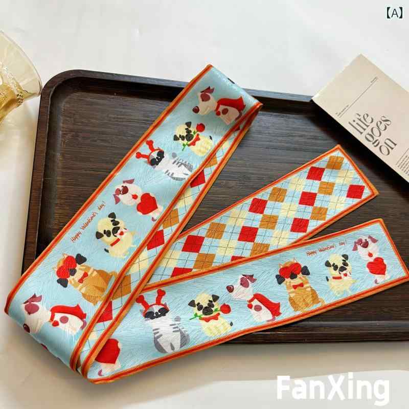 ハイセンス スカーフ リボン Fanxing バッグ シルクスカーフ 小さい 細長い ストリーマー ヘッド バン..