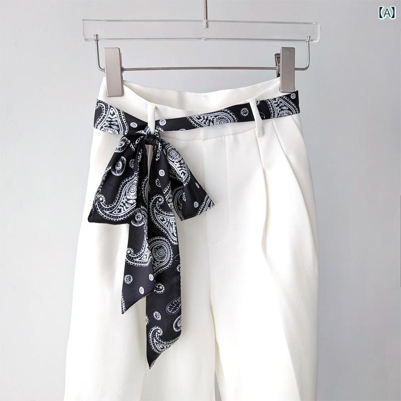 ハイセンス スカーフ リボン レトロ 小さい 長い シルクスカーフ ベルト 女性 2025 ネック ハイエンド ..