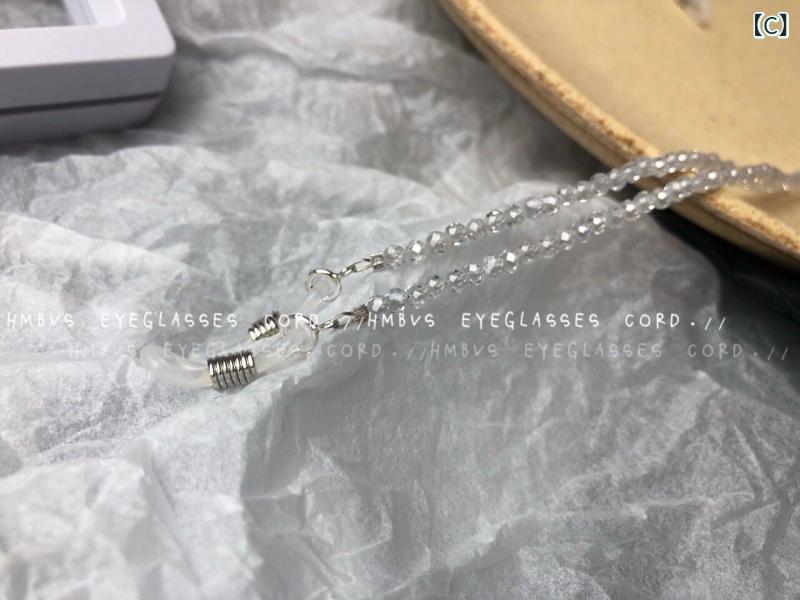 メガネ チェーン 便利 ストラップ HMBVS 2 MM ファセット ホワイト ジルコン ラウ...