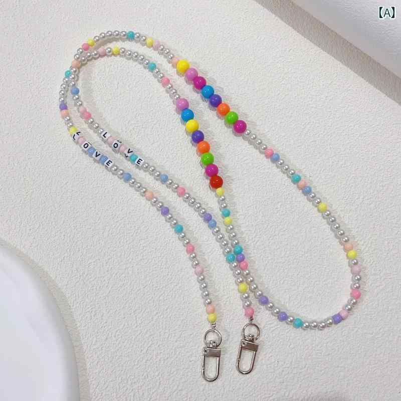 メガネ チェーン 便利 ストラップ クローブ 王 欣 玲と 同じ クロス ボディの スマートフォン チェーン..