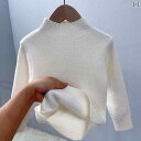 子供服 タートルネック ニット 女の子 ベルベットの 冬用 セーター 男の子 ベビー レイヤリング シャツ 冬 子供用 ワンピース ベルベット ハーフ ハイネッ...