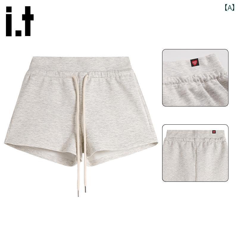 レディース ショート パンツ itCHOCOOLATE 夏 薄手 ローウエスト スポーツ カジュアル ショート パンツ レディース アメリカン スリムフィット 細身 ヒップ ホット