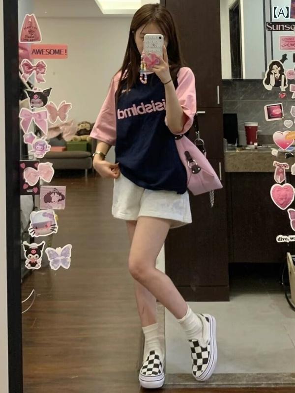 aライン ヒップ ショートパンツ アメリカン グレーと 白の カジュ アル スポーツ ショーツ。 夏用の ハ..