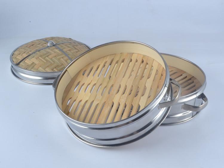 蒸し 器 小道具 お料理 杭 州小 籠 包 蒸し 器 竹製 家庭用 商業 ステンレス製 丸型