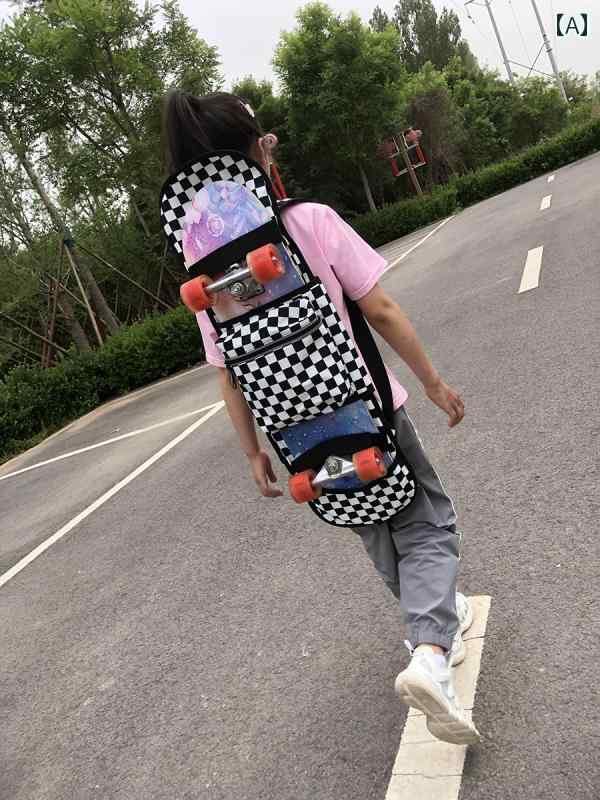 スケボー バッグ 収納 スケート ボード バッグ バック パック ダブル ショルダー 子供用 ロッカー 専用..