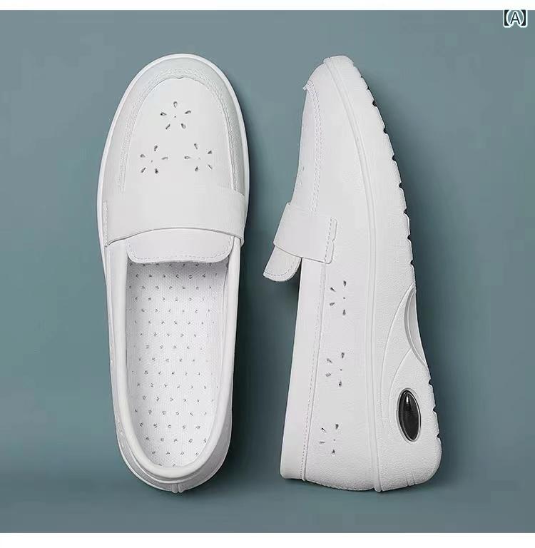 ナースシューズ 婦人 クッション 夏用 ナースシューズ ソフト ソール 通気性 足が 疲れにくい 病院 専..