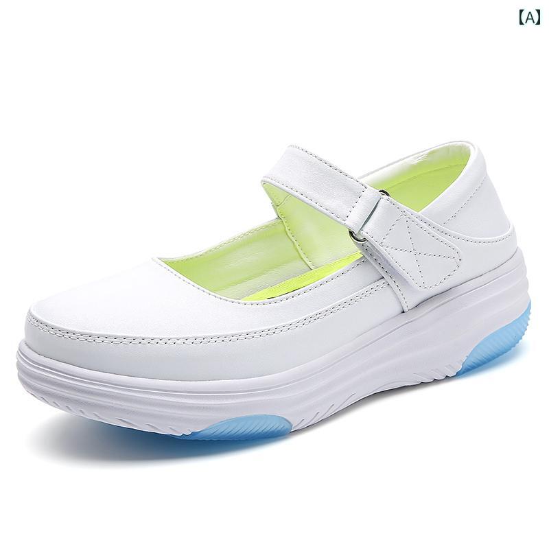 ナースシューズ ソフト ソール 女性用 ナースシューズ ソフト ソール 革 通気性 快適性 滑り止め 防臭..