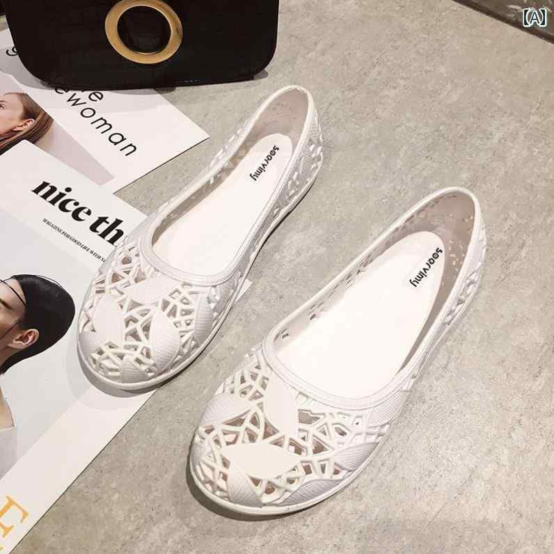 ナースサンダル シューズ レインブーツ レディース アウター ゼリー ソフト ソール 通気性 ナースサン..