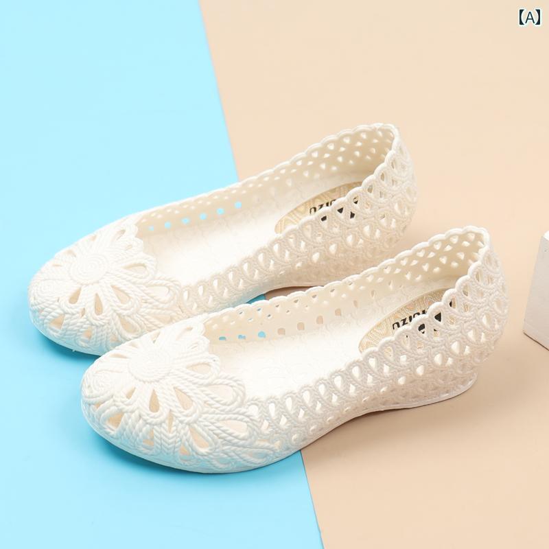 ナースサンダル シューズ 柔らかい ソールと つま先が 閉じた 夏の ウェッジ ヒールの 白い ナースサン..