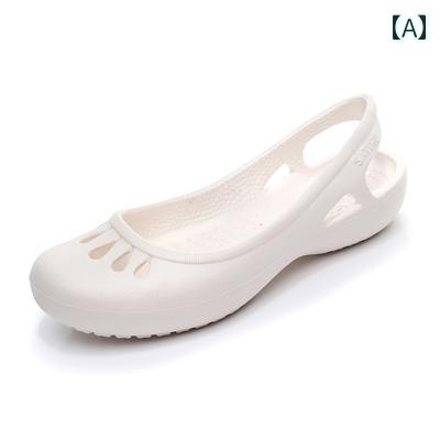ナースサンダル シューズ ホワイト ホール シューズ ナース レディース 軽量 通気性 医療用 滑り止め ..