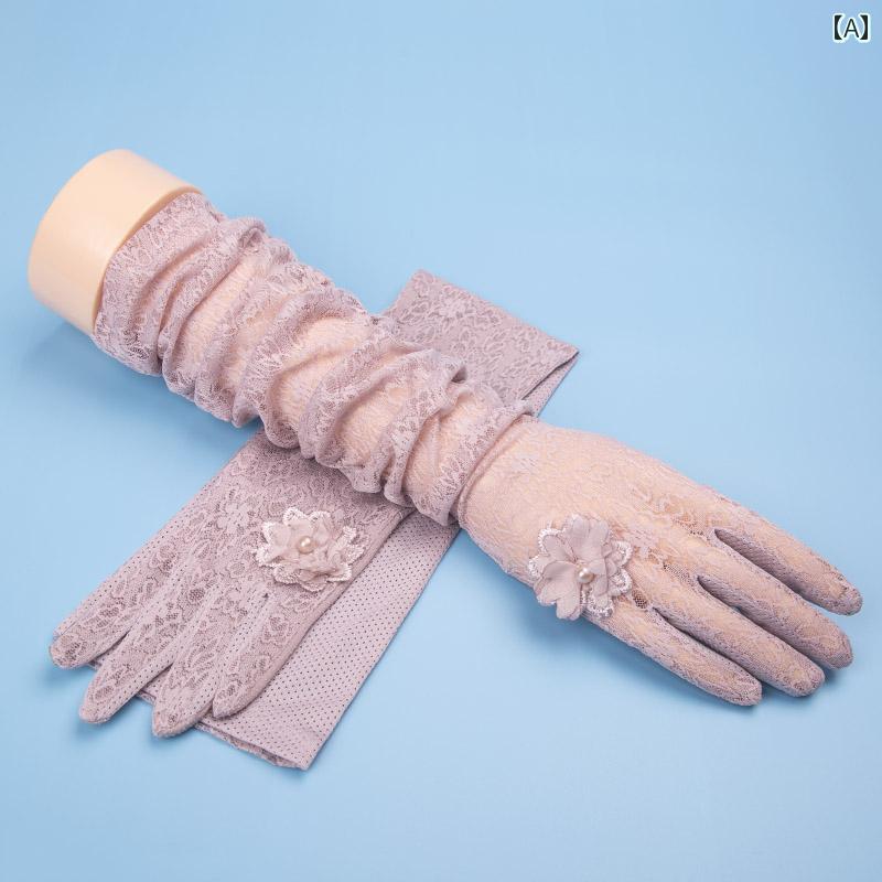 レース 手袋 レディース おしゃれ 運転用 日焼け防止 手袋 レディース 薄手 夏用 紫外線 防止 乗馬 路..