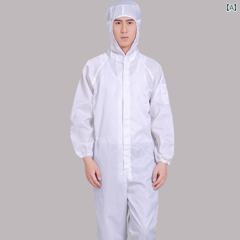 作業着 ワークウェア フード付き ジャンプスーツ 作業着 スプレー 塗装 服 クリーンルーム 食品用 電子..