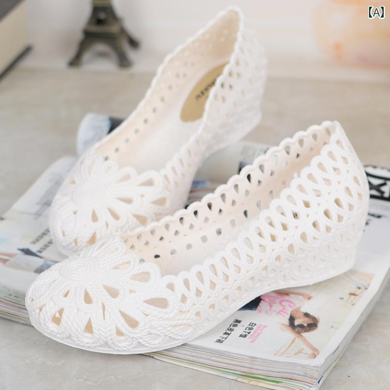 ナースサンダル シューズ 夏 ナース ミッド ヒールサンダル レディース つま先 ウェッジサンダル プラ..