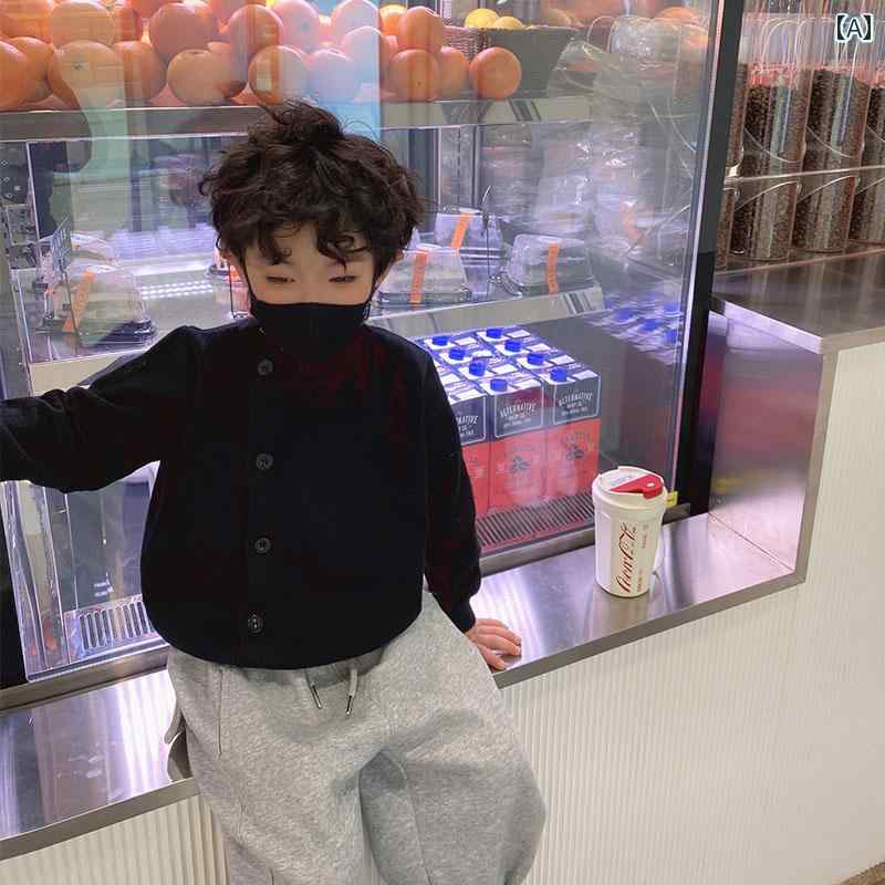 男の子用 カーディガン セーター 男の子用 春 ジャケット 韓国 小中型 子供用 春秋 カーディガン 2024 ..