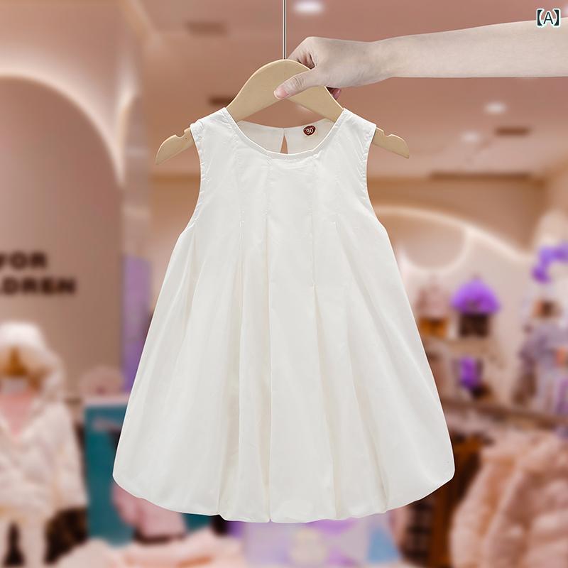 女の子 オーバー オール スカート 女の子 ドレス 夏の 2024年 子供用 綿 女の子用 プリンセス ベビー ..