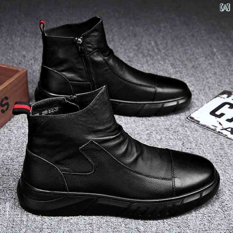 料理 キッチン 滑り止め シューズ オール ブラックの シェフ シューズ メンズ 防水 滑り止め 付き キッチン 専用 スポーツ カジュアル レザーシューズ 裏起毛 暖かい コットン 冬用