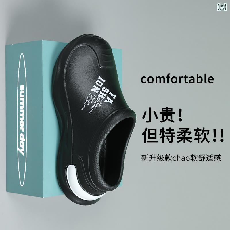 料理 キッチン 滑り止め シューズ シェフ シューズ 滑り止め 防水 防 油 春 通気性 スポーツ カジュアル メンズ レザーシューズ ブラック 耐摩耗 EVA