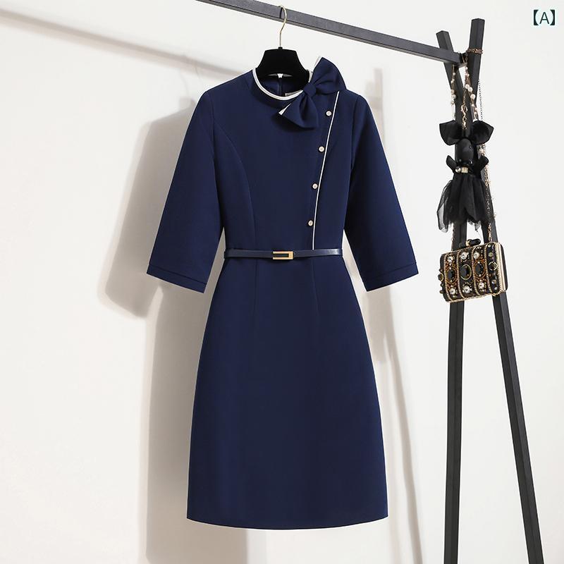 受付 フロント デスク 作業着 女性用 作業着 ビジネスウェア 半袖 ワンピース ホテル フロント 受付 営業 部 不動産 コンサルタント 美容院 ジュエリー 店員