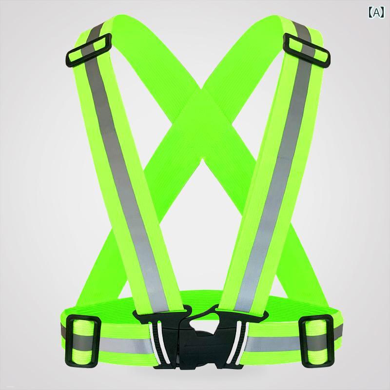 安全 ベスト 夜間の 安全な ランニング サイクリング 衛生 工事の高 視 認性 反射 ベスト 警告 ストラ..