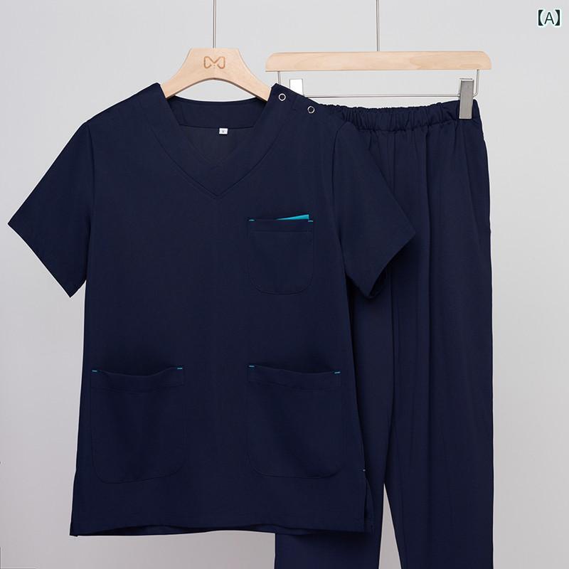 ナース 服 洗濯 服 長袖 女性 秋冬 病院 看護 師 手術 室 スクラブ 半袖 伸縮性 歯科 医師 作業着