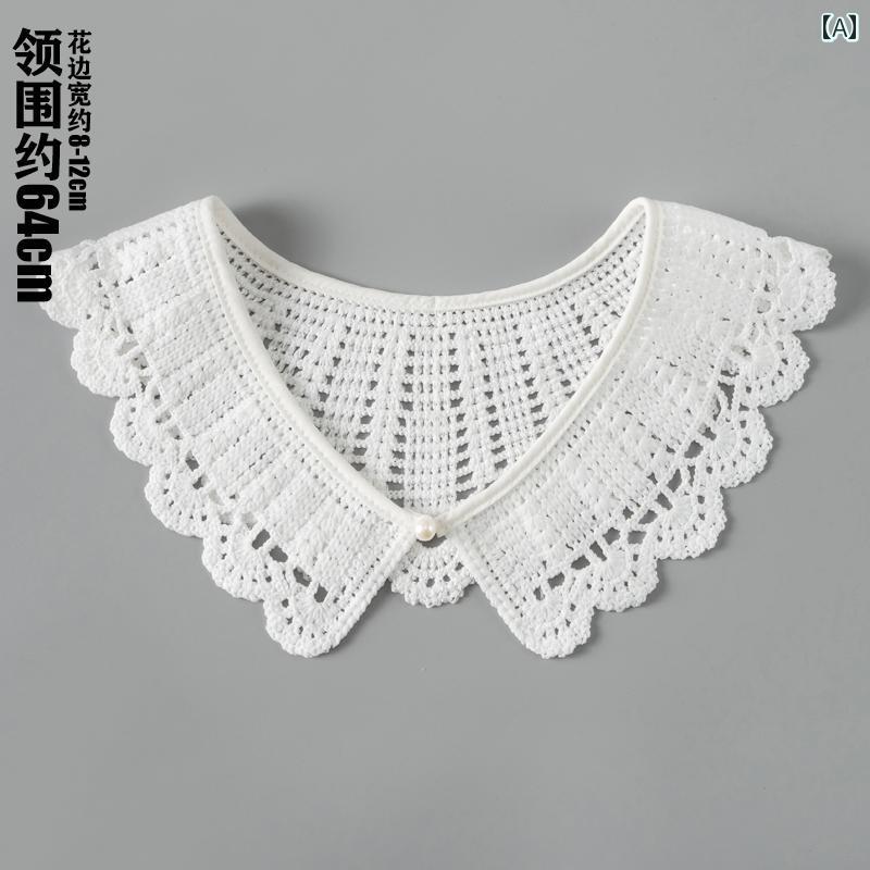 レース つけ 襟 ショール Vネック フェイク カラー 女性 アウター アーティファクト ミルク シルクレー..